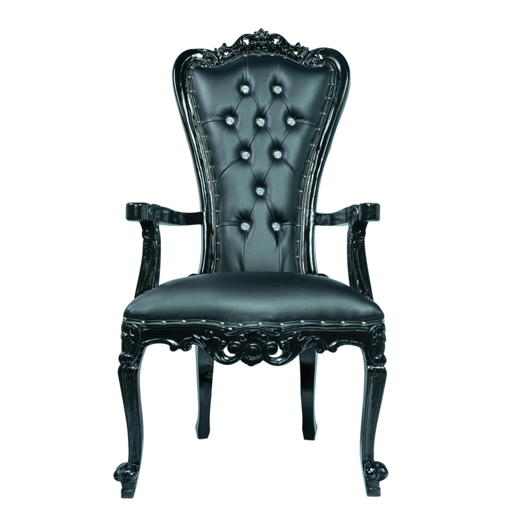 Small Throne Chair Black – Ram Furniture